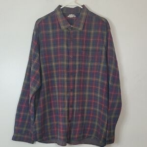 Carbon2Cobalt Mens Plaid Lined Flannel Size Extra Large Cotton Lumberjack Preppy